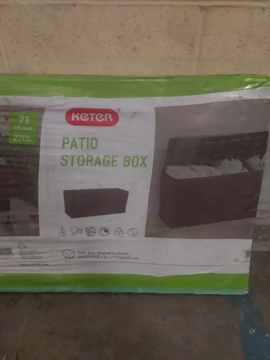 KETER 270L PATIO STORAGE BOX 117X45X57CM