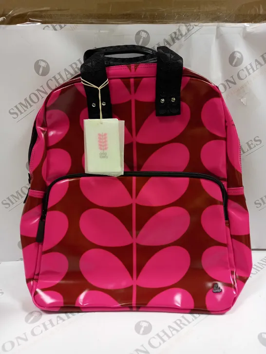 ORLA KIELY PINK SOLID STEM CERISE BUDDY BACKPACK