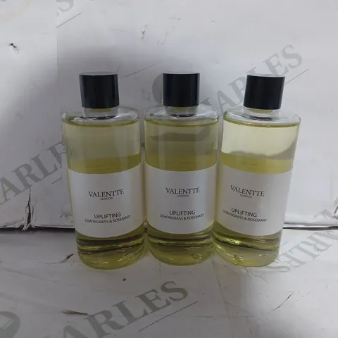 BOXED SET OF 3 VALENTTE UPLIFTING LEMONGRASS & ROSEMARY DIFFUSER 