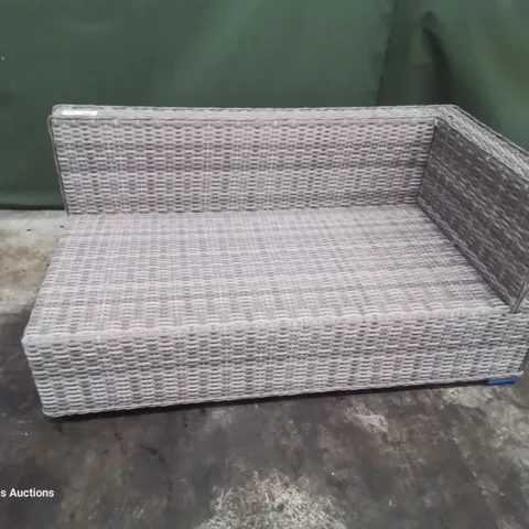 DESIGNER GREY RATTAN CORNER SOFA SECTION