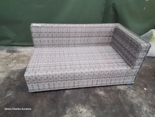 DESIGNER GREY RATTAN CORNER SOFA SECTION