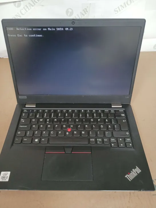 LENOVO	THINKPAD L13 13 INCH I3-10110U 2.10GHZ