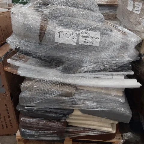 PALLET OF ASSORTED DINING CHAIR SEAT BASES & BACKS