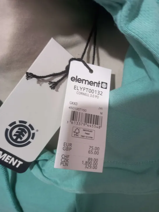 ELEMENT CORNELL 3.0 HOODIE IN GREEN - M