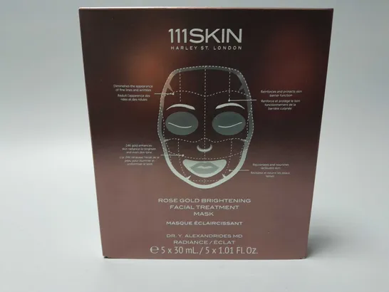 BOXED 111SKIN HARLEY ST.LONDON ROSE GOLD BRIGHTENING FACIAL TREATMENT MASK - (5x30ml)