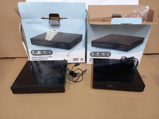 2 ASSORTED HDMI DVD PLAYERS WITH REMOTE