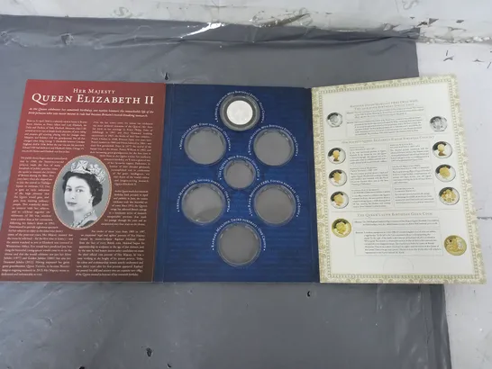 QUEEN ELIZABETH II 90th BIRTHDAY COIN COLLECTION BOOK (1 COIN IN COLLECTION)