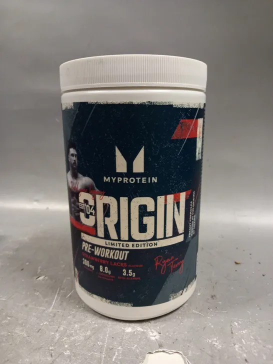 SEALED MY PROTEIN ORIGIN LIMITED EDITION PRE-WORKOUT - STRAWBERRY LACES - 600G