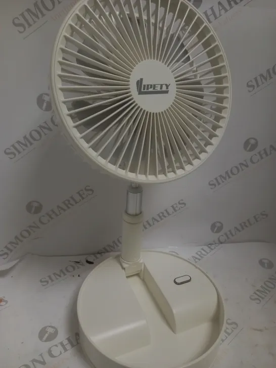 BOXED EXTENDABLE FOLDING FAN - IN WHITE