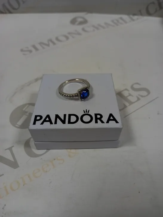 PANDORA SQUARE SPARKLE HALO RING