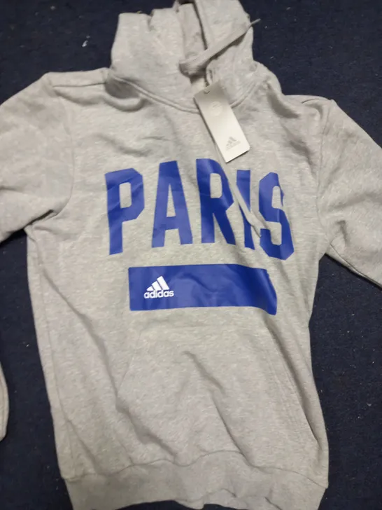 ADIDAS PARIS SERIES 1 HOODED SWEATSHIRT IN GREY SIZE SMALL