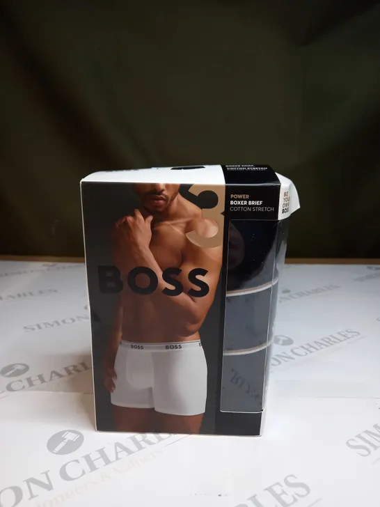 BOXED BOSS POWER BOXER BRIEF COTTON STRETCH - LARGE