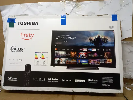 TOSHIBA UF3D 43 INCH SMART FIRE TV-COLLECTION ONLY