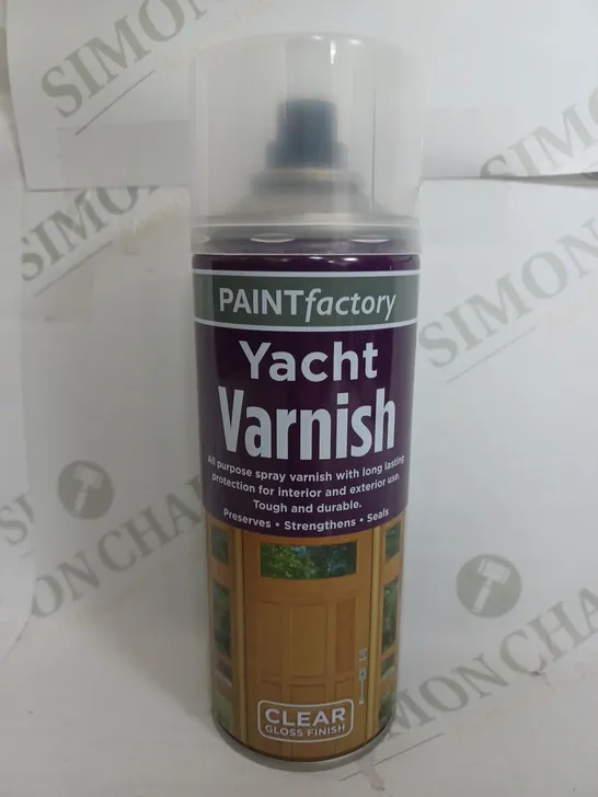 BOX OF 12 PAINT FACTORY YACHT VARNISH CLEAR GLOSS FINISH 