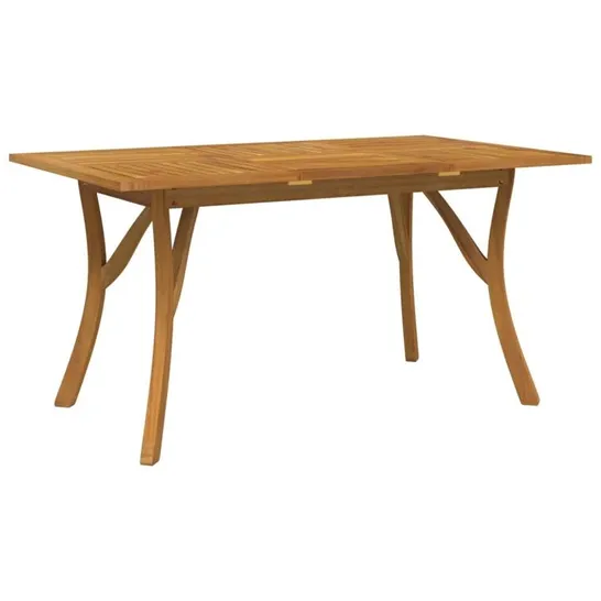 BOXED ROSALIND WHEELER GARDEN TABLE 150 X 90 X 75cm SOLID WOOD ACACIA (1 BOX)