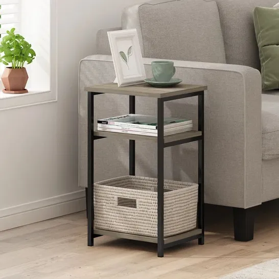 BOXED ADNAND SIDE TABLE WITH STORAGE 