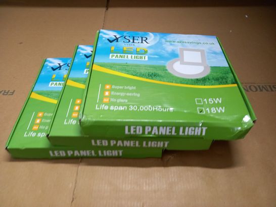 LOT OF 3 18W LED LIGHT PANELS