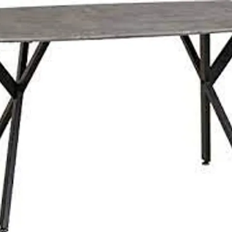 BOXED ATHENS RECTANGULAR DINING TABLE IN CONCRETE EFFECT 