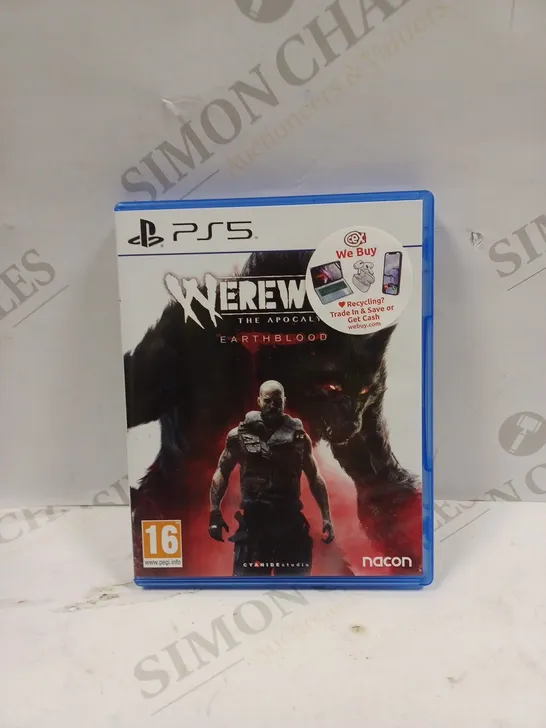 BOXED WEREWOLF THE APOCALYPSE EARTHBLOOD FOR THE PS5 