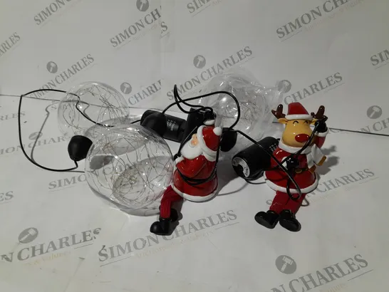 ROUND LIGHTS WITH CLIMBING SANTA - COLLECTION ONLY
