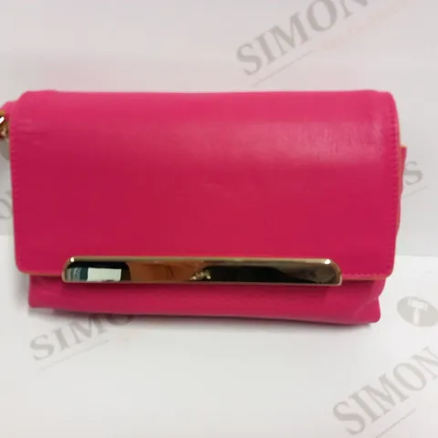 CHRISTIAN LOUBOUTIN ROUGISSIME PONY FUCSIA CLUTCH BAG