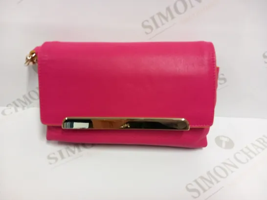 CHRISTIAN LOUBOUTIN ROUGISSIME PONY FUCSIA CLUTCH BAG