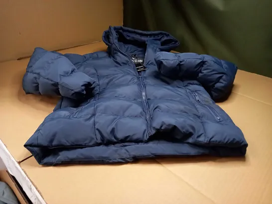 THREADBARE NAVY LADIES HOODED PUFFER JACKET - SIZE 12