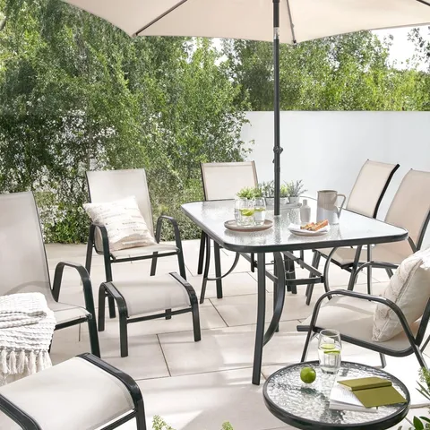 BOXED CANNES 11 PIECE DINING SET INCLUDING PARASOL