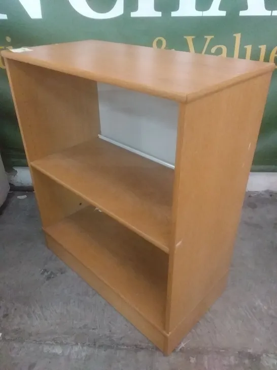 WOODEN 2 SHELF BOOKCASE