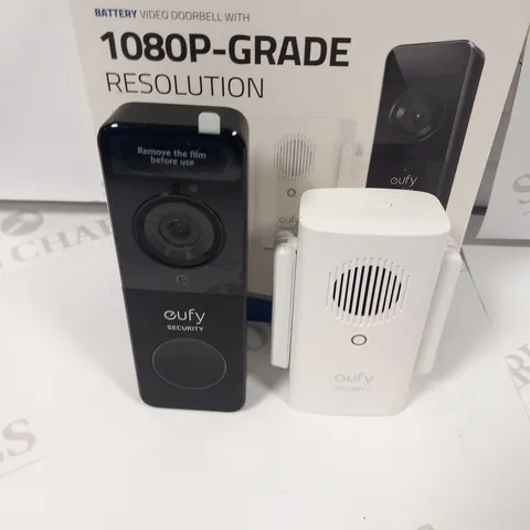 BOXED EUFY SECURITY BATTERY VIDEO DOORBELL WITH 1080P GRADE RESOLUTION 