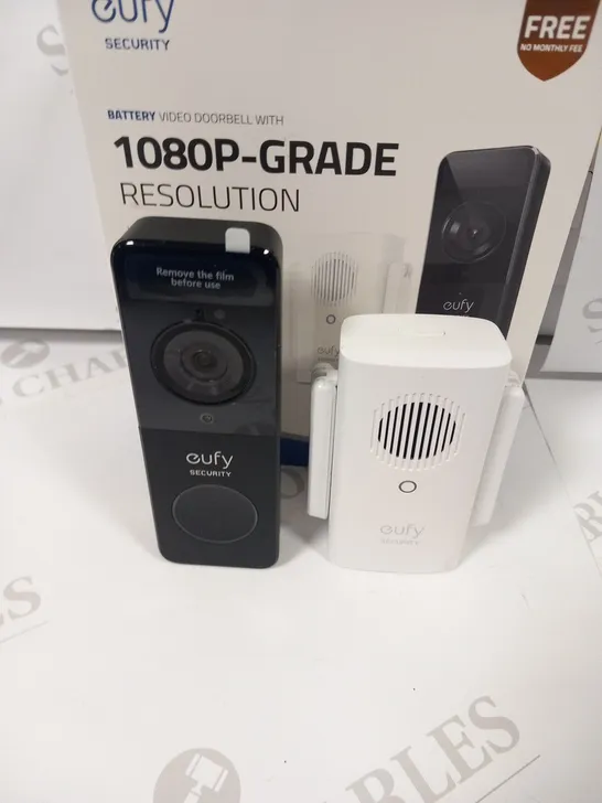 BOXED EUFY SECURITY BATTERY VIDEO DOORBELL WITH 1080P GRADE RESOLUTION 