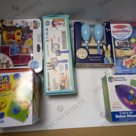 BOX OF ASSORTED BABIES TOYS