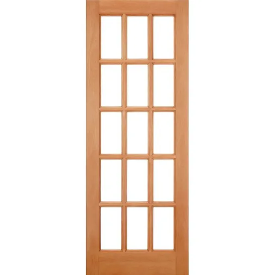 BOXED SA 15L UNGLAZED HARDWOOD EXTERNAL DOOR - 198.1 CM H X 83.8 CM W X 4.4 CM D (1 BOX)