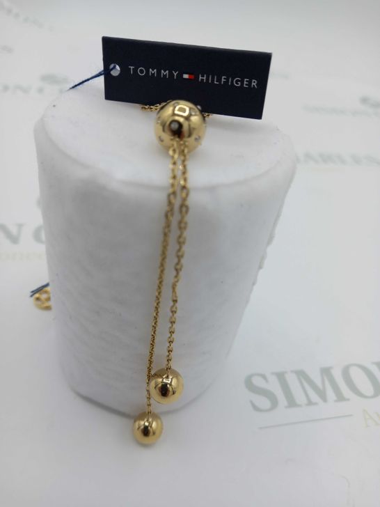 BRAND NEW TOMMY HILFIGER NECKLACE GOLD BEADED RRP £103.5