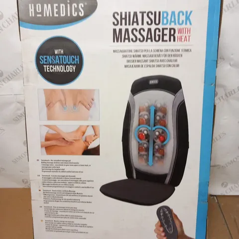 BOXED HOMEDICS SHIATSU BACK MASSAGER WITH HEAT AND SENSATOUCH TECHNOLOGY MCS-1300H-EU