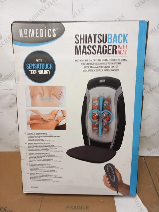 BOXED HOMEDICS SHIATSU BACK MASSAGER WITH HEAT AND SENSATOUCH TECHNOLOGY MCS-1300H-EU