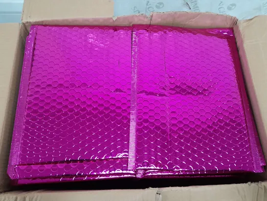 APPROXIMATELY 100 METALLIC PINK BUBBLE MAILERS