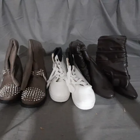 APPROXIMATELY 10 PAIRS OF ASSORTED WOMEN SHOES IN VARIOUS STYLES AND SIZES 