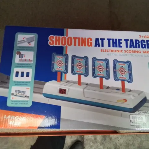 A BOX OF 5 BOXED ELECTRONIC MOVING SHOOTING TARGETS