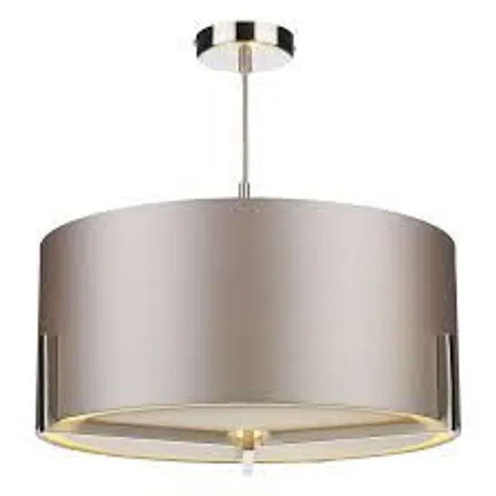 BOXED THE LIGHT SHADE STUDIO HUXLEY CHROME 3LT PENDANT