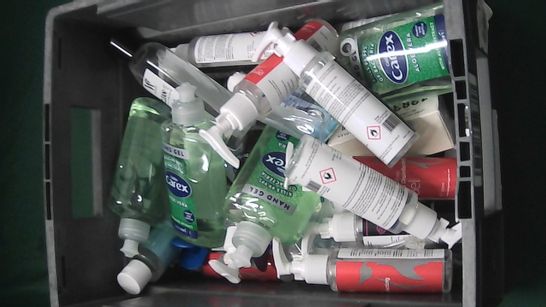 BOX OF ASSORTED HAND SANITISERS 