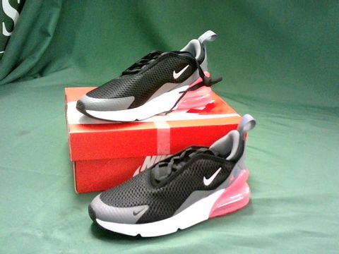 NIKE AIR MAX 270 BLACK/PINK TRAINERS UK SIZE 2