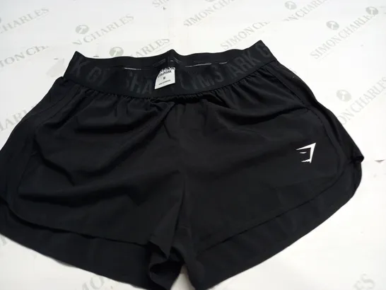 GYMSHARK BLACK TRAINING SHORTS - M