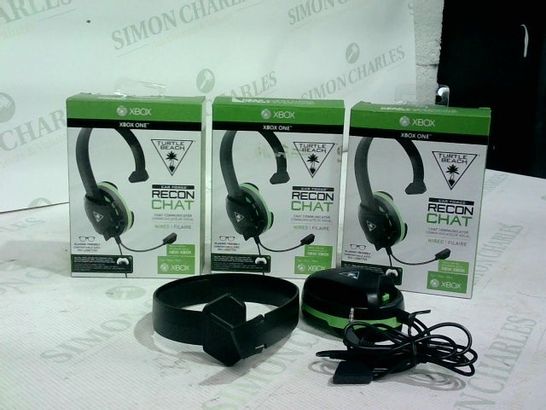 3 X TURTLE BEACH EAR FORCE RECON CHAT WIRED HEADSET