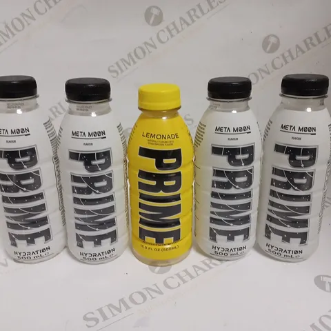5 X PRIME HYDRATION DRINKS TO INCLUDE META MOON & LEMONADE 