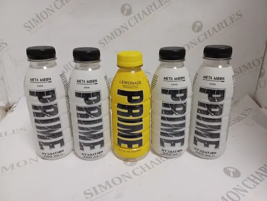 5 X PRIME HYDRATION DRINKS TO INCLUDE META MOON & LEMONADE 