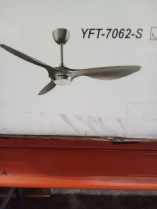 BOXED REIGA CEILING LIGHT FAN YFT-7062-S