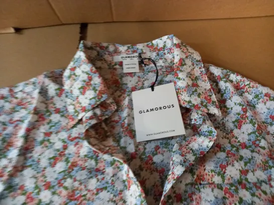 GLAMOROUS RETRO FLORAL BLOUSE - 8