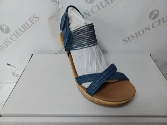 SKETCHERS BEVERLE SANDALS IN NAVY - SIZE 3