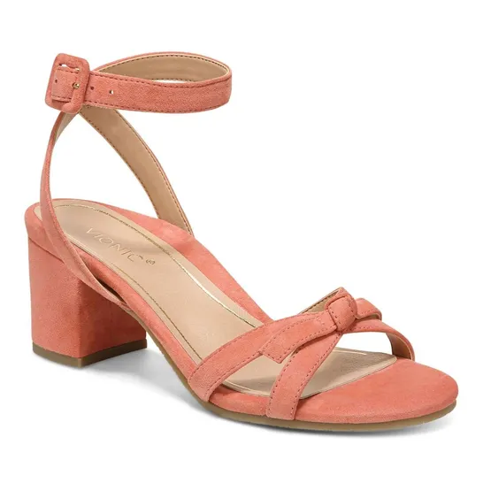 VIVONIC ROSABEL HEELED SANDALS - TERRACOTTA, SIZE 8